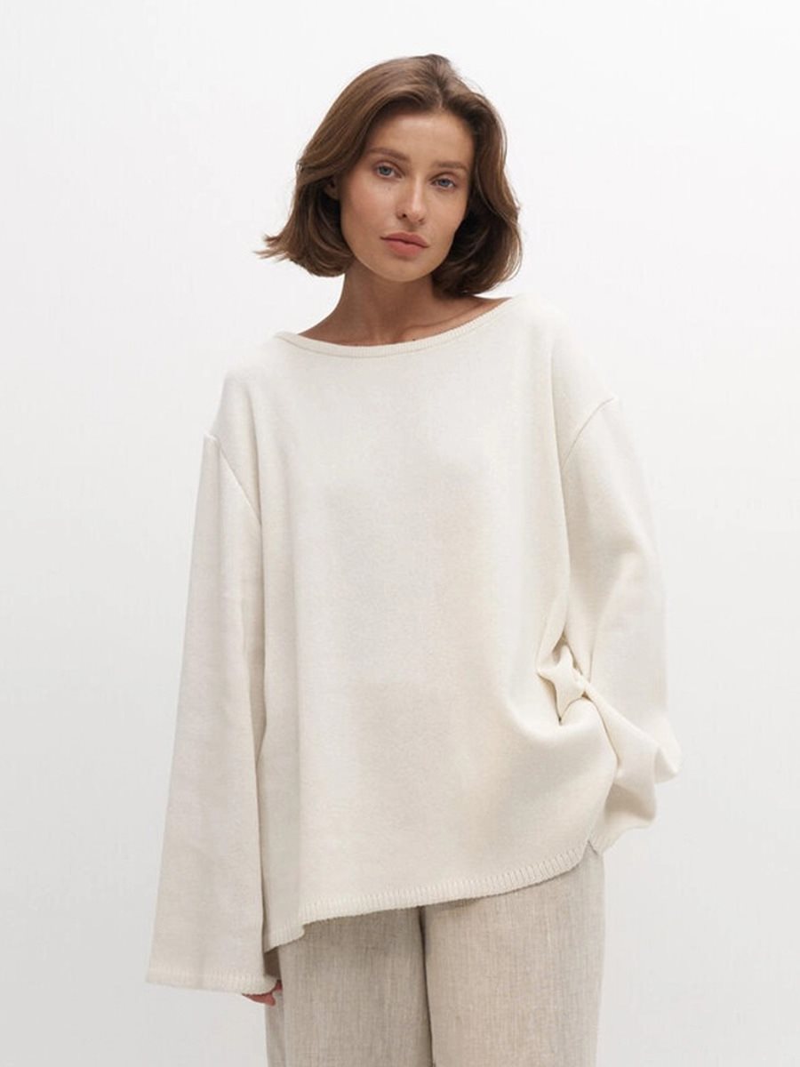 Kvinnor casual oversized stickad tröja Mirla-Eva Jonsson