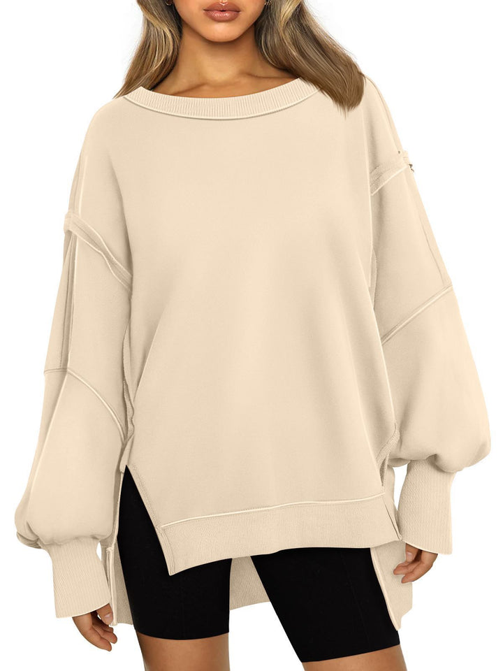 Kvinnor casual oversized tröja med ballongformade ärmar Mirla-Eva Jonsson