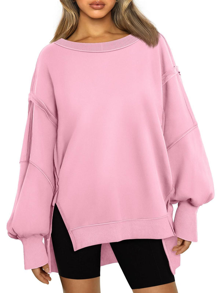 Kvinnor casual oversized tröja med ballongformade ärmar Mirla-Eva Jonsson