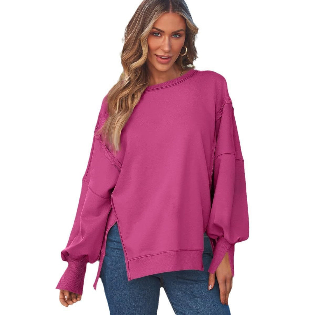 Kvinnor casual oversized tröja med ballongformade ärmar Mirla-Eva Jonsson