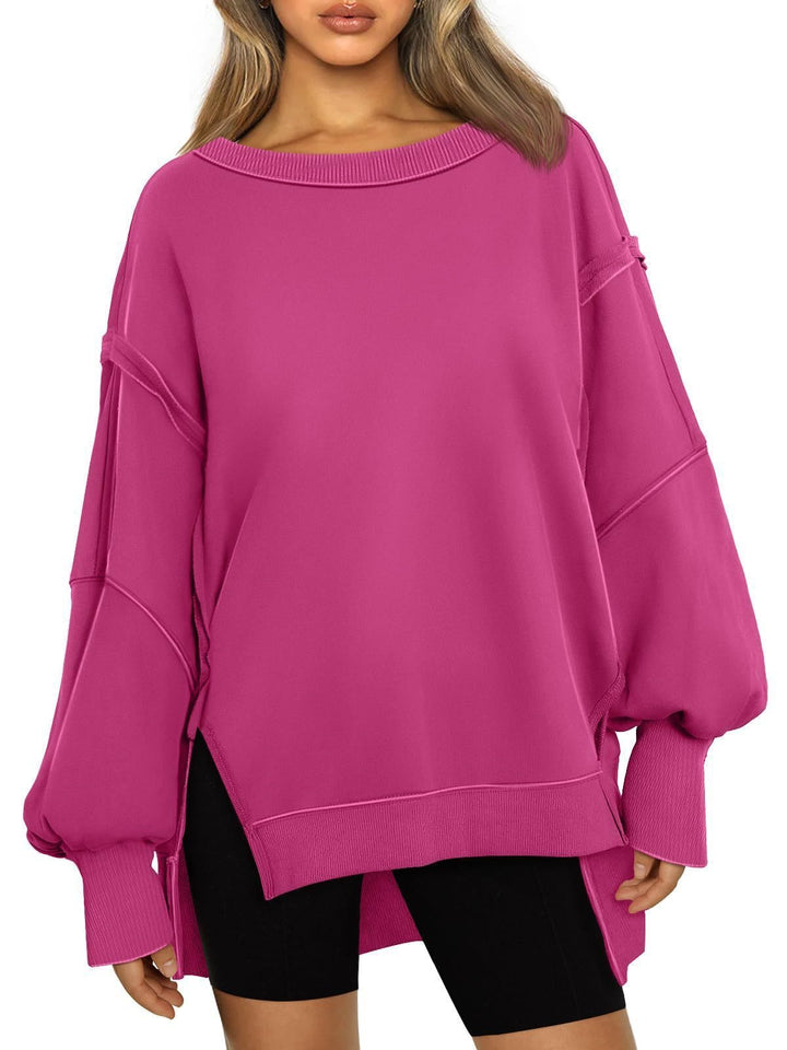 Kvinnor casual oversized tröja med ballongformade ärmar Mirla-Eva Jonsson