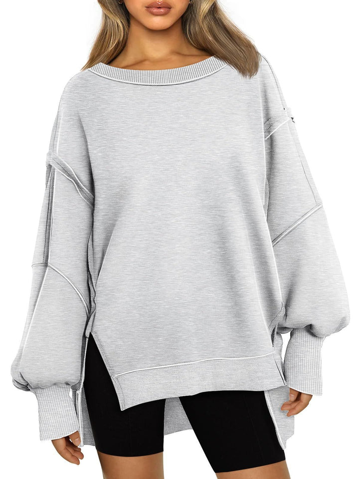 Kvinnor casual oversized tröja med ballongformade ärmar Mirla-Eva Jonsson