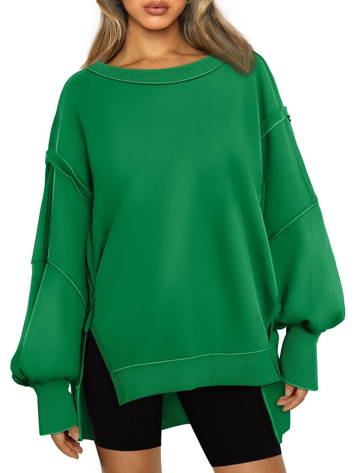 Kvinnor casual oversized tröja med ballongformade ärmar Mirla-Eva Jonsson