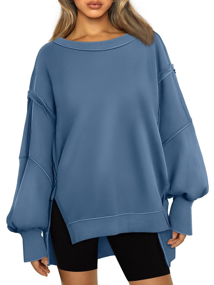 Kvinnor casual oversized tröja med ballongformade ärmar Mirla-Eva Jonsson