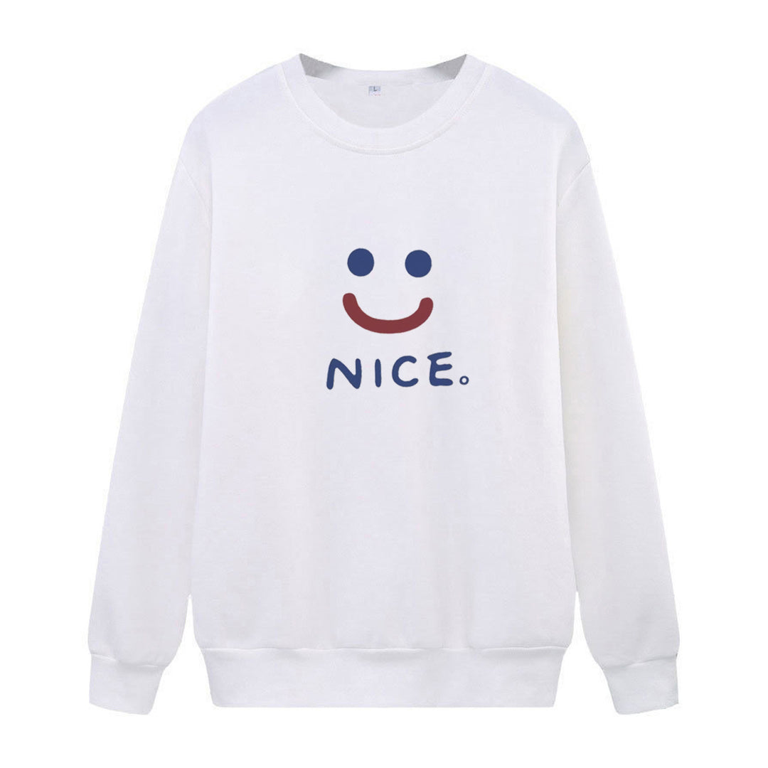 Kvinnor casual sweatshirt med glatt leende motiv Mirla-Eva Jonsson