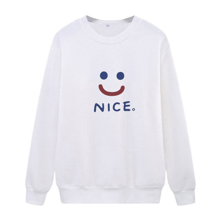 Kvinnor casual sweatshirt med glatt leende motiv Mirla-Eva Jonsson