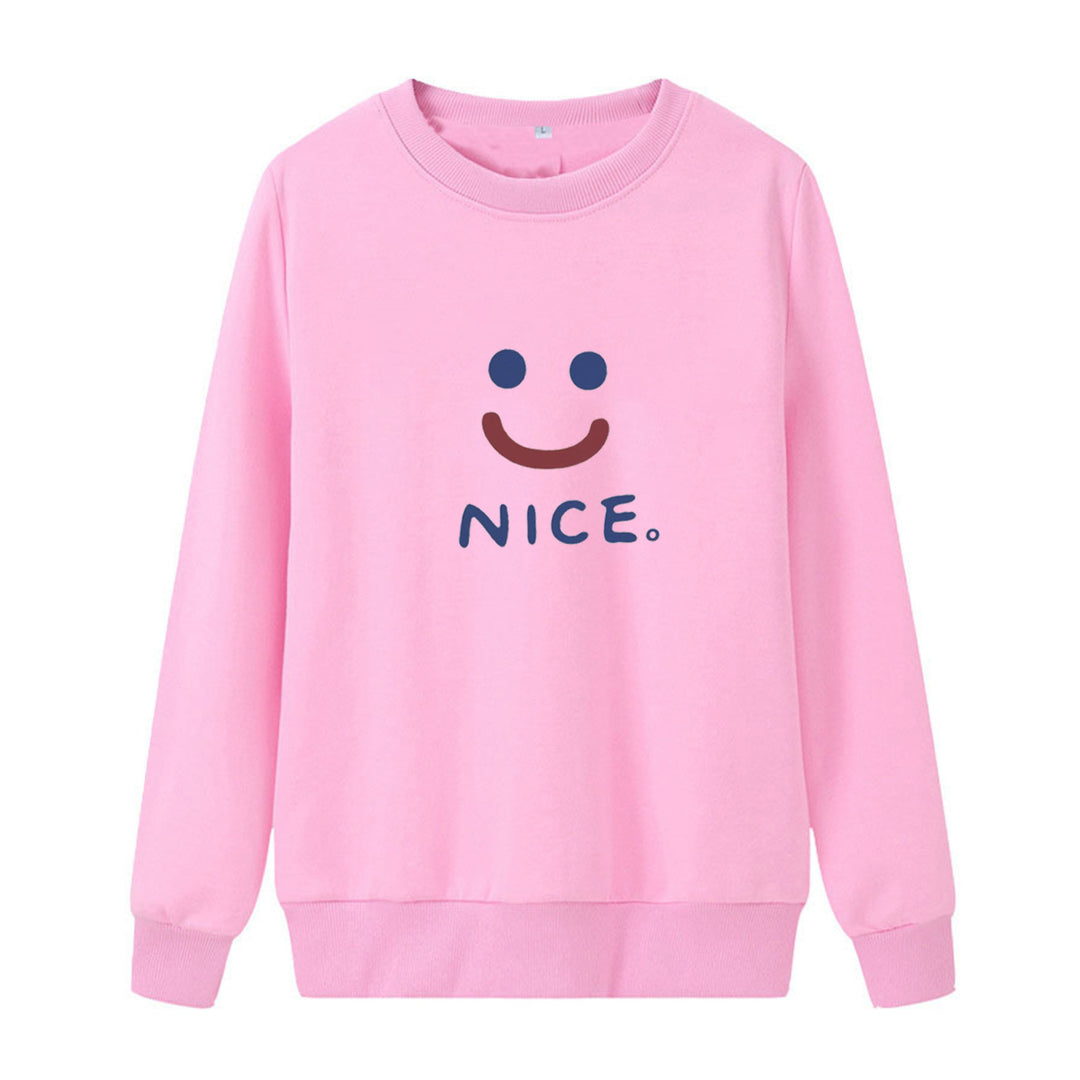 Kvinnor casual sweatshirt med glatt leende motiv Mirla-Eva Jonsson