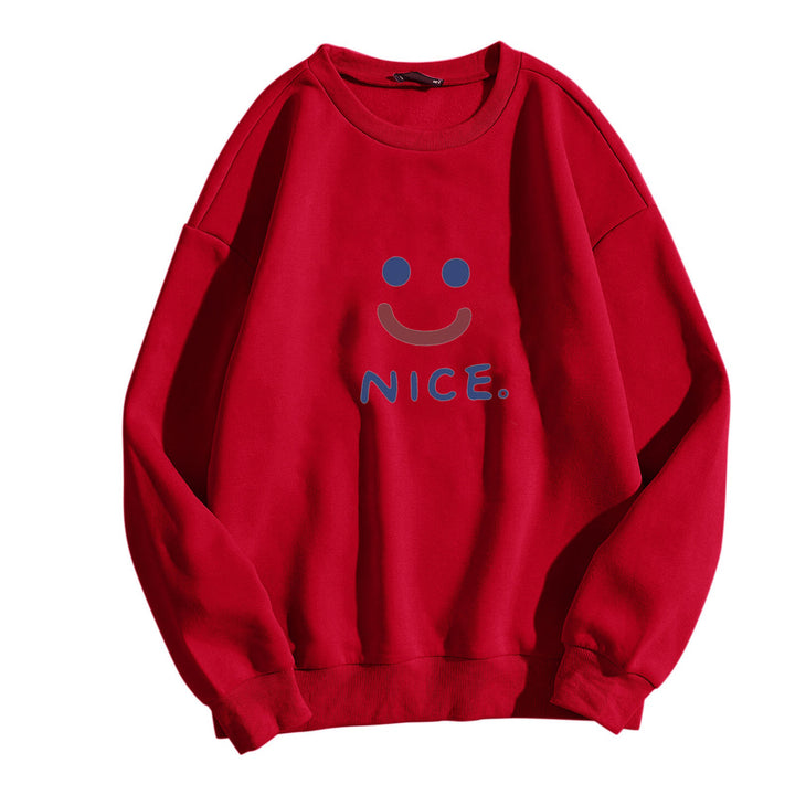 Kvinnor casual sweatshirt med glatt leende motiv Mirla-Eva Jonsson