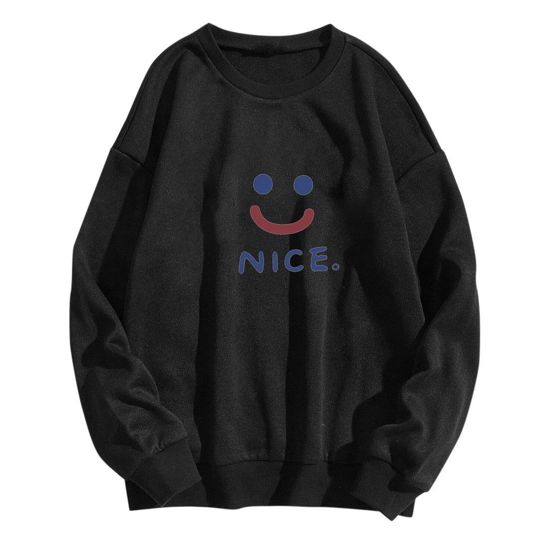 Kvinnor casual sweatshirt med glatt leende motiv Mirla-Eva Jonsson