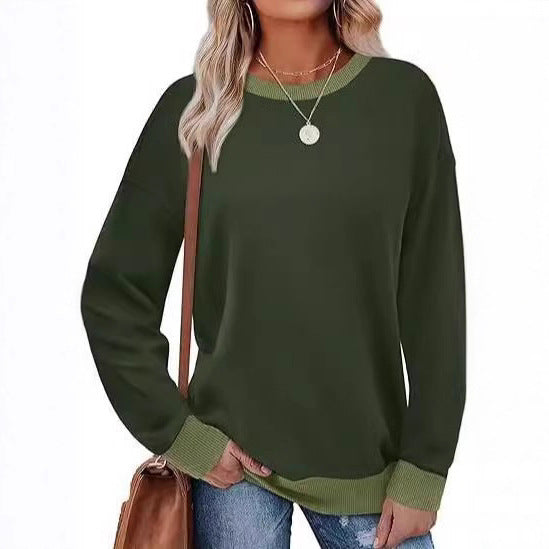 Kvinnor casual sweatshirt med kontrasterande manschetter Mirla-Eva Jonsson