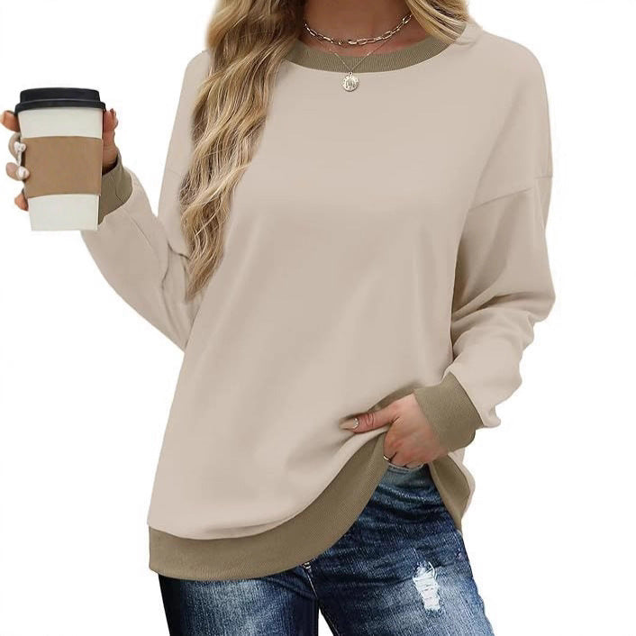 Kvinnor casual sweatshirt med kontrasterande manschetter Mirla-Eva Jonsson