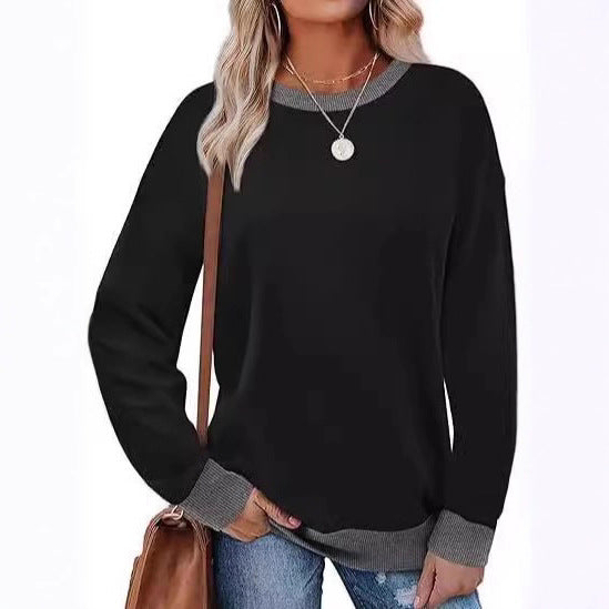 Kvinnor casual sweatshirt med kontrasterande manschetter Mirla-Eva Jonsson