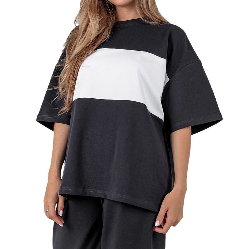 Kvinnor casual träningsoverall med oversized skjorta och bekväma joggingbyxor Mirla-Eva Jonsson