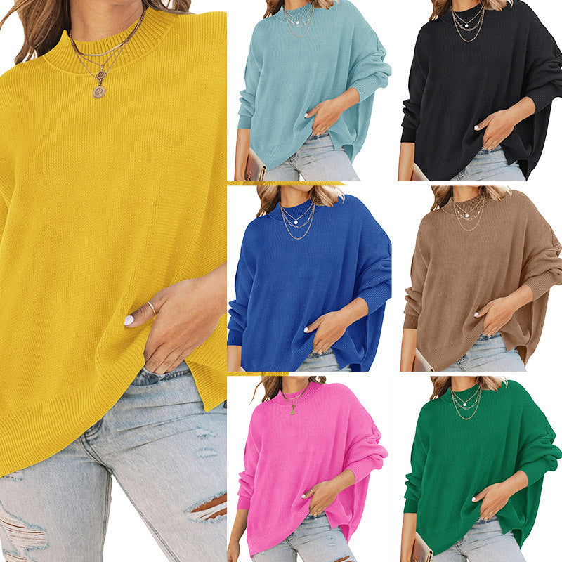 Kvinnor casual tröja med oversized skärning och ribbat mönster Mirla-Eva Jonsson