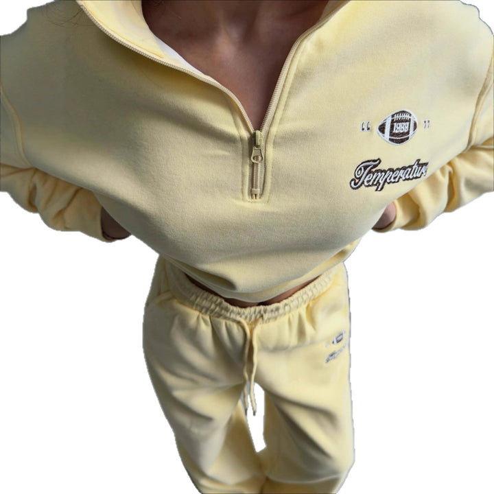 Kvinnor casual zip tröja med elastisk fåll och sportiga detaljer Mirla-Eva Jonsson