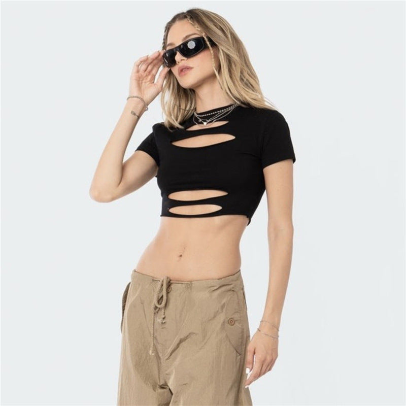 Kvinnor cropped topp med cut-out design Mirla-Eva Jonsson