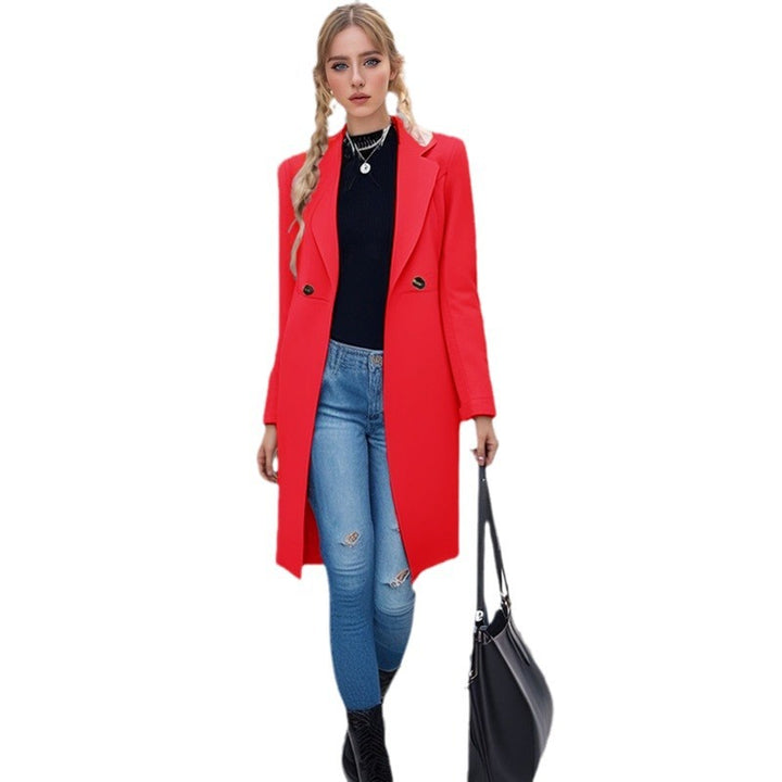 Kvinnor elegant blazer-kappa med dubbel knapprad Eva Jonsson-Eva Jonsson