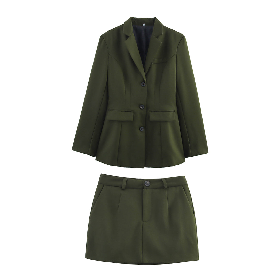 Kvinnor elegant blazer-set med chic kjol Mirla-Eva Jonsson