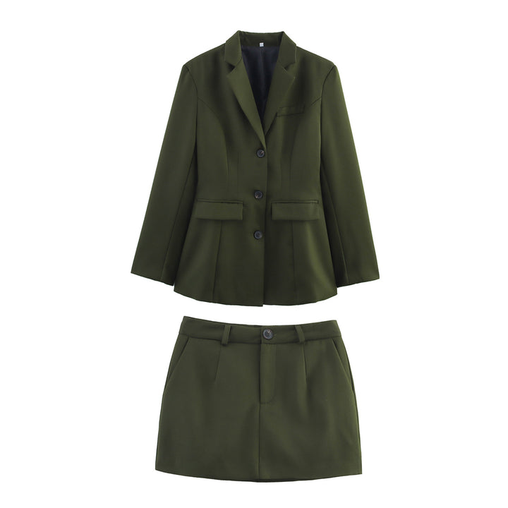 Kvinnor elegant blazer-set med chic kjol Mirla-Eva Jonsson