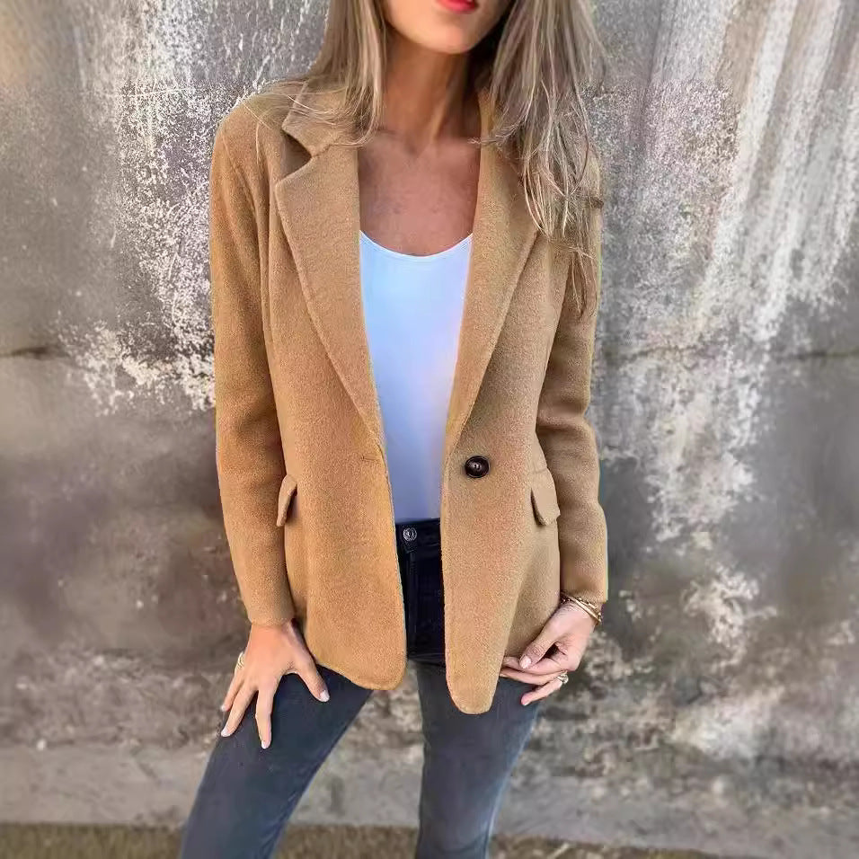 Kvinnor elegant blazerjacka gjord av mjukt fleece Mirla-Eva Jonsson