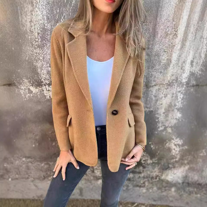 Kvinnor elegant blazerjacka gjord av mjukt fleece Mirla-Eva Jonsson