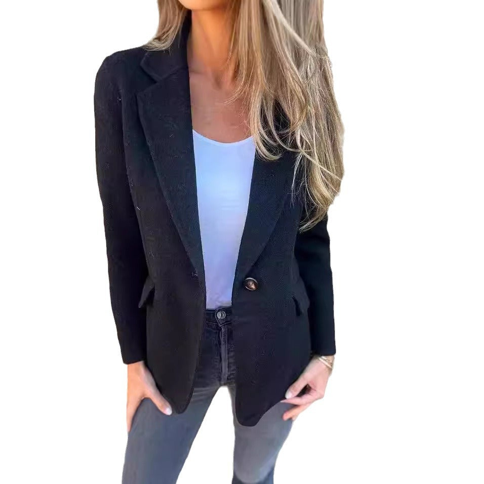 Kvinnor elegant blazerjacka gjord av mjukt fleece Mirla-Eva Jonsson