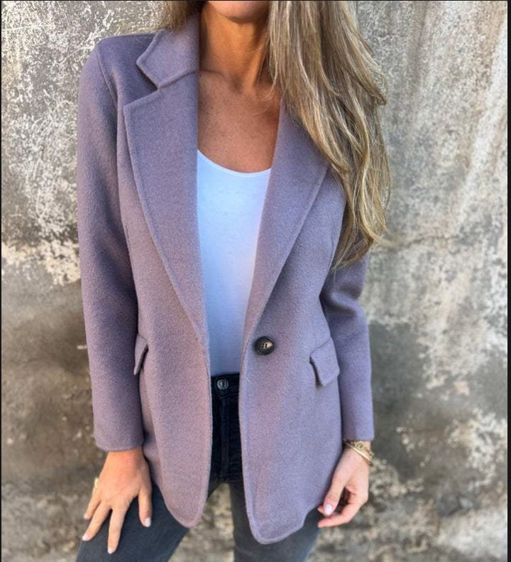 Kvinnor elegant blazerjacka gjord av mjukt fleece Mirla-Eva Jonsson