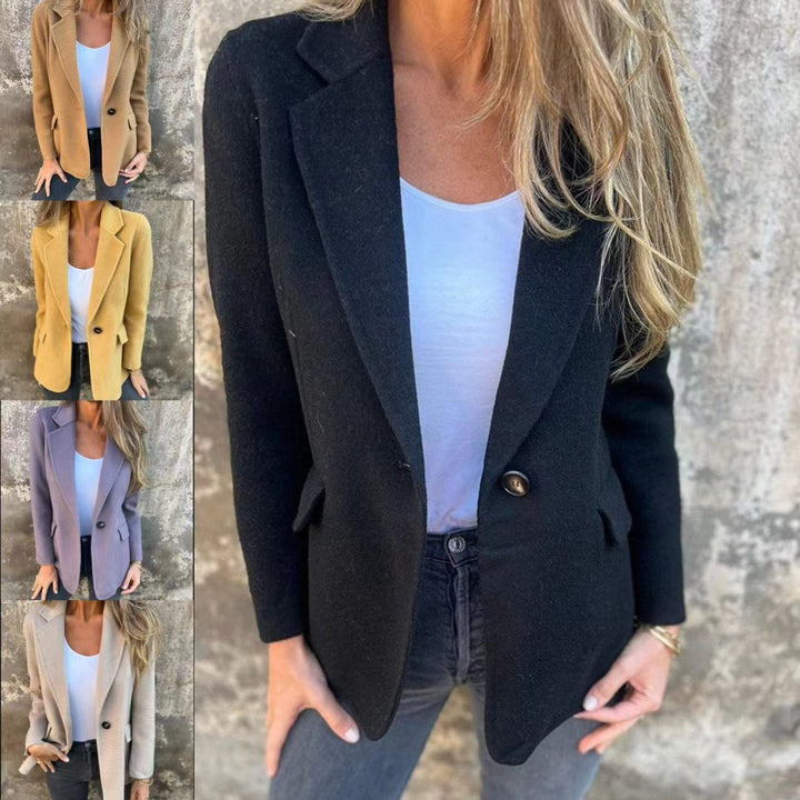 Kvinnor elegant blazerjacka gjord av mjukt fleece Mirla-Eva Jonsson