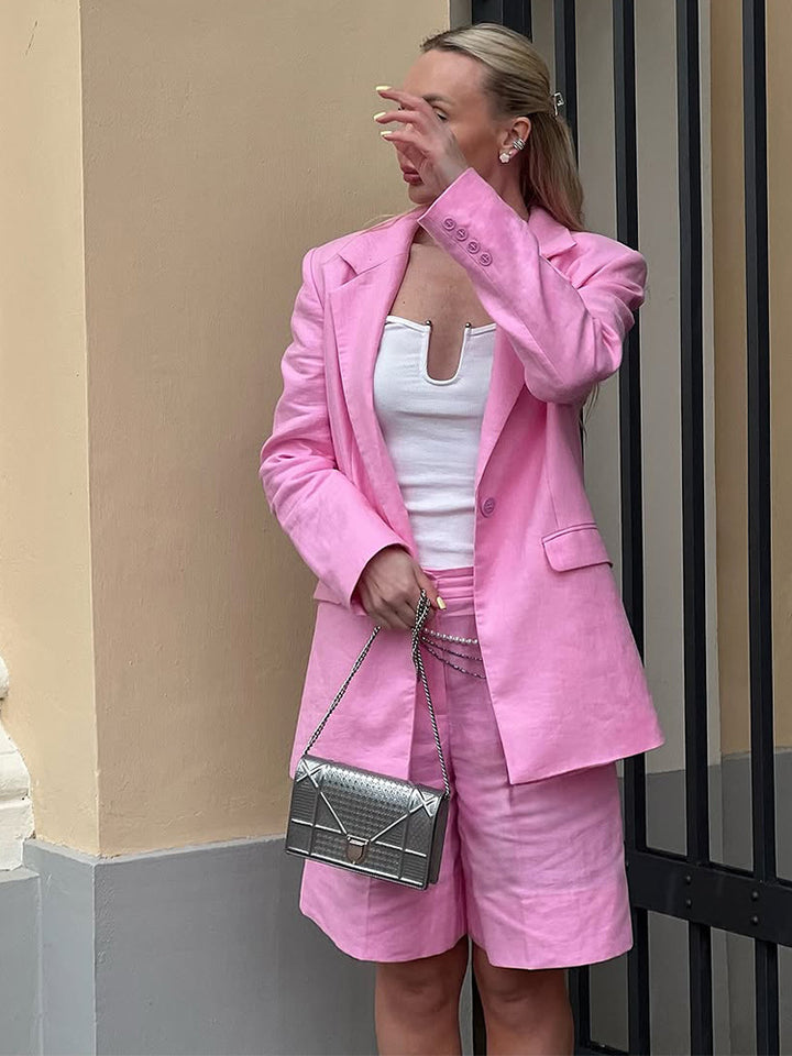Kvinnor elegant blazerset med shorts Mirla-Eva Jonsson