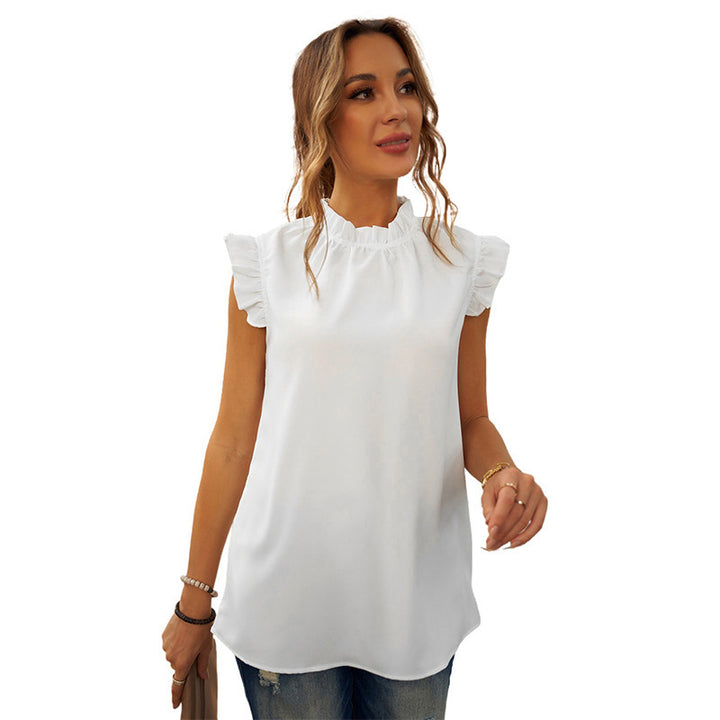 Kvinnor elegant blus med volangdetaljer Eva Jonsson-Eva Jonsson