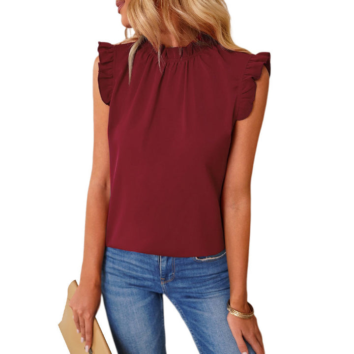 Kvinnor elegant blus med volangdetaljer Eva Jonsson-Eva Jonsson