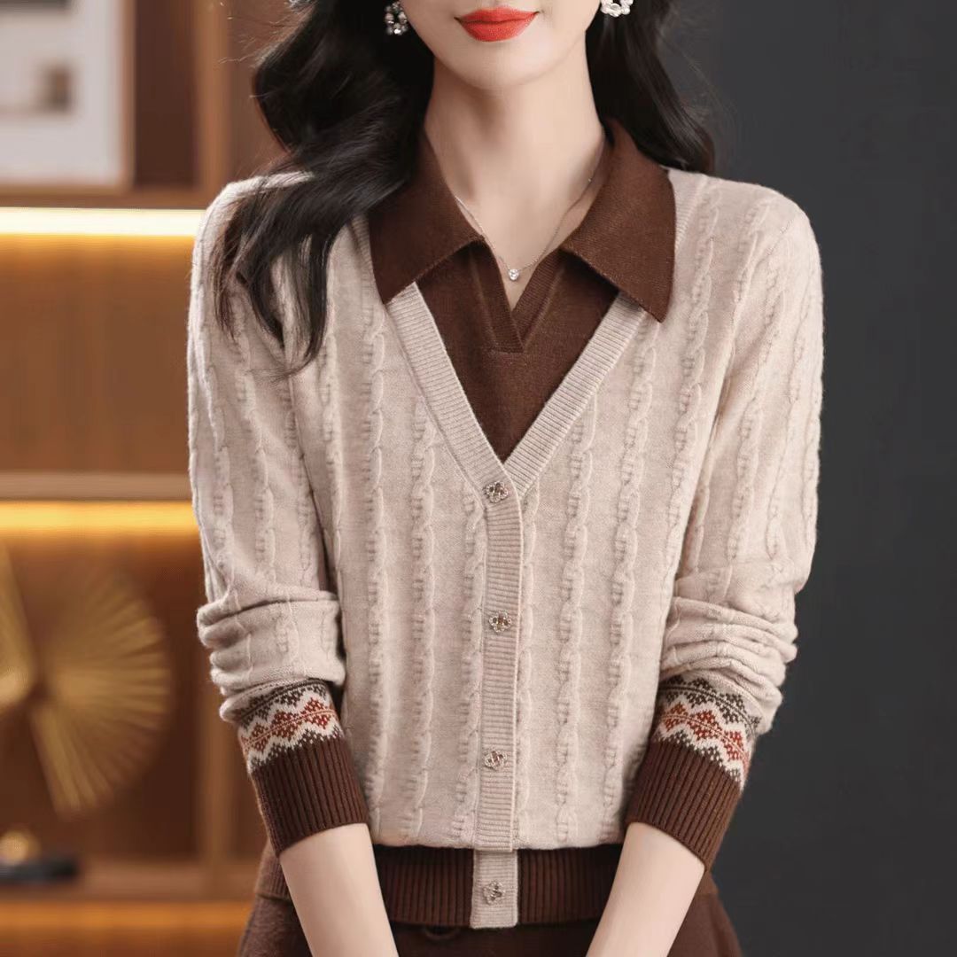 Kvinnor elegant cardigan med V-hals Mirla-Eva Jonsson
