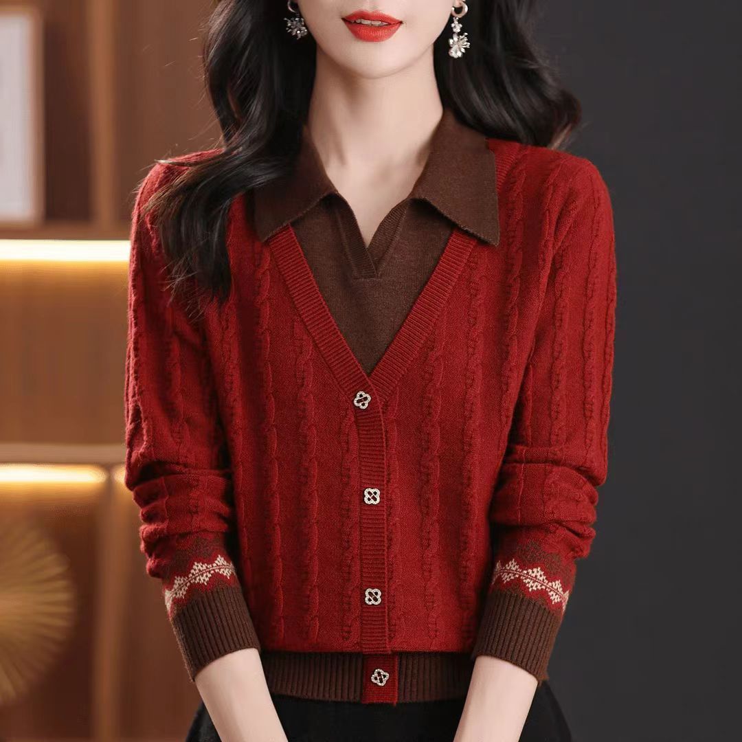 Kvinnor elegant cardigan med V-hals Mirla-Eva Jonsson