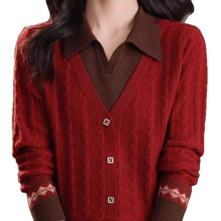 Kvinnor elegant cardigan med V-hals Mirla-Eva Jonsson