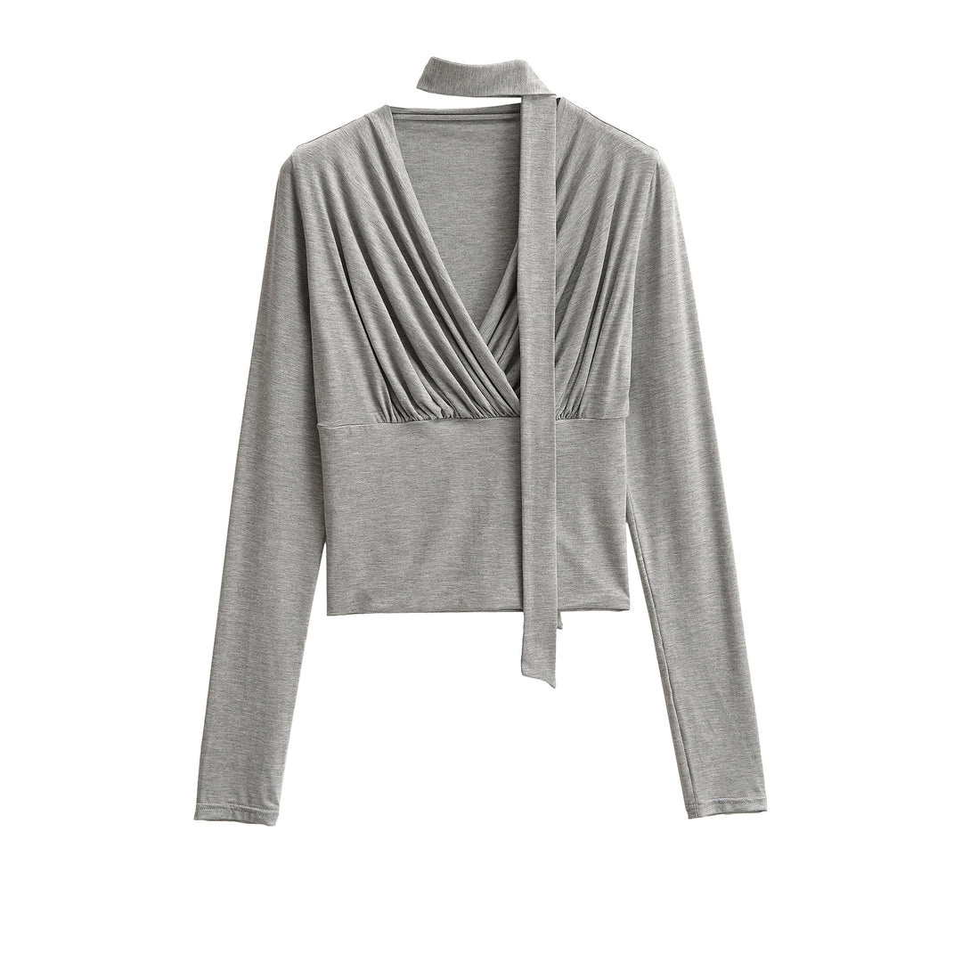 Kvinnor elegant inslagd topp med raffinerad design Mirla-Eva Jonsson