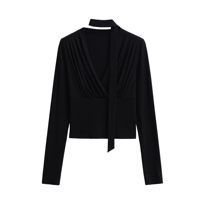 Kvinnor elegant inslagd topp med raffinerad design Mirla-Eva Jonsson