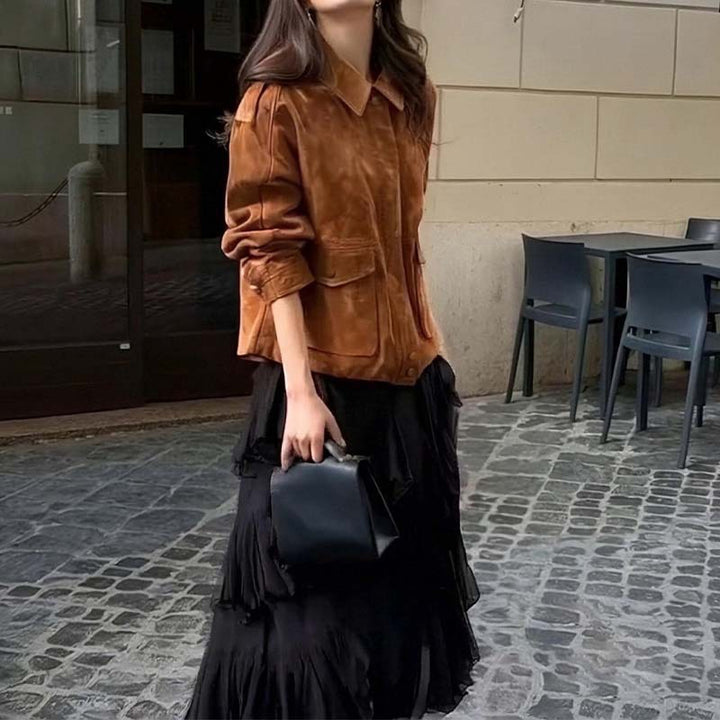 Kvinnor elegant lätt jacka med oversized skärning och praktiska fickor Mirla-Eva Jonsson