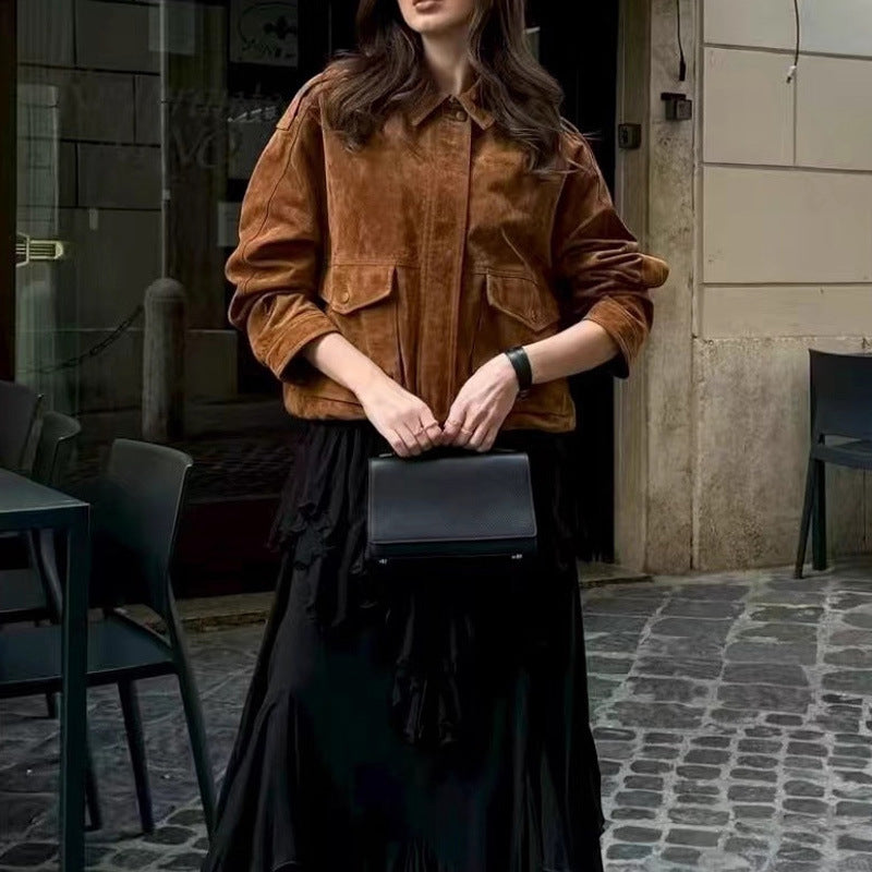 Kvinnor elegant lätt jacka med oversized skärning och praktiska fickor Mirla-Eva Jonsson