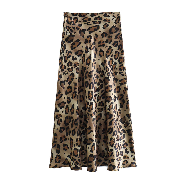Kvinnor elegant maxikjol med leopardmönster Mirla-Eva Jonsson