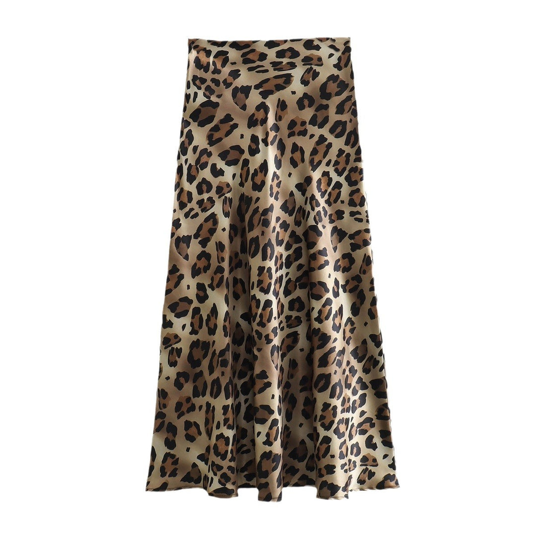 Kvinnor elegant maxikjol med leopardmönster Mirla-Eva Jonsson