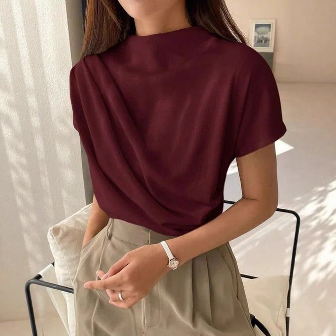 Kvinnor elegant och avslappnad topp med draperad design Mirla-Eva Jonsson