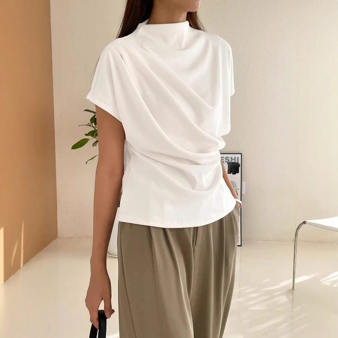 Kvinnor elegant och avslappnad topp med draperad design Mirla-Eva Jonsson