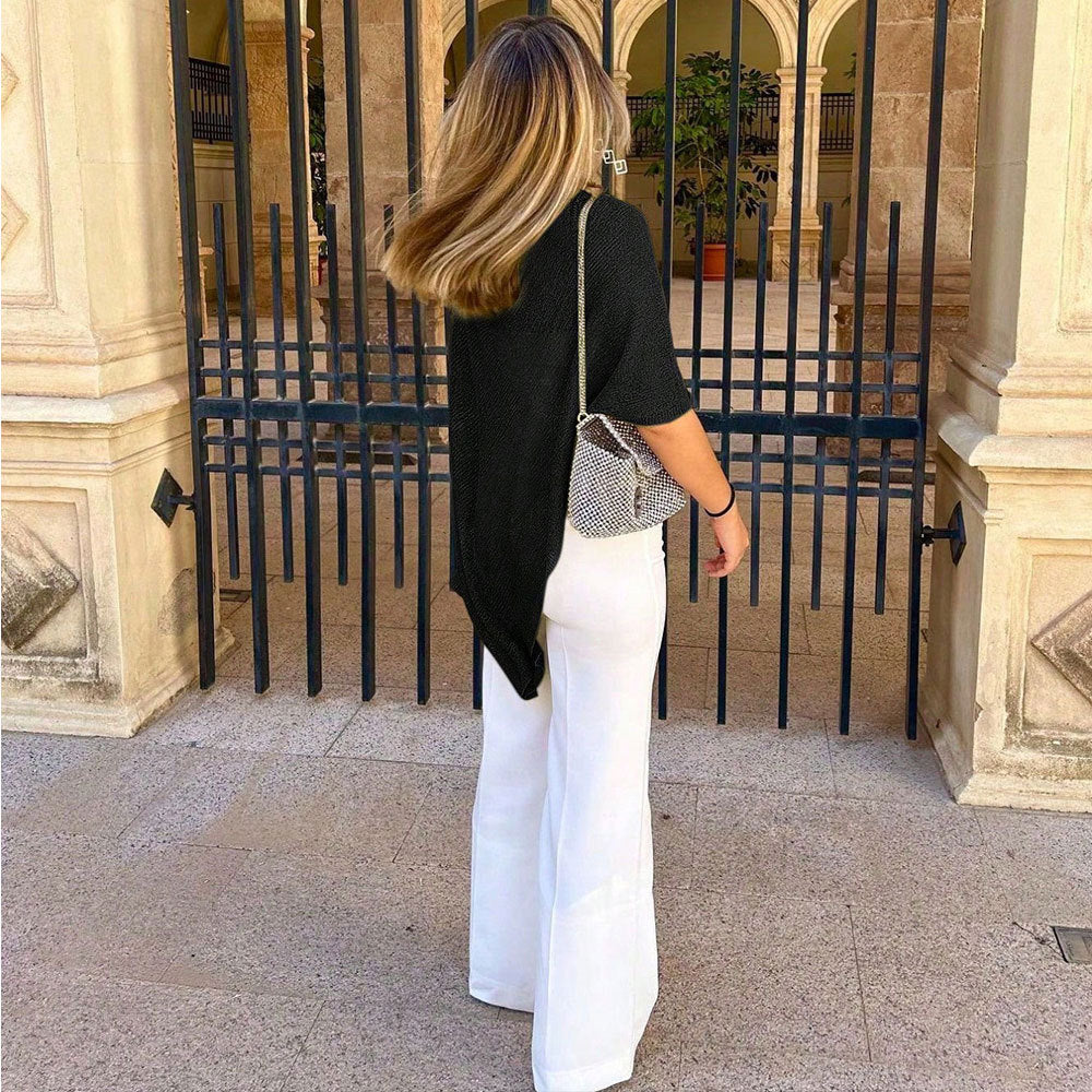 Kvinnor elegant och snygg poncho blus Mirla-Eva Jonsson
