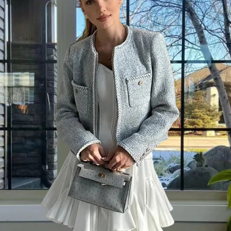 Kvinnor elegant och strukturerad kort jacka Eva Jonsson-Eva Jonsson