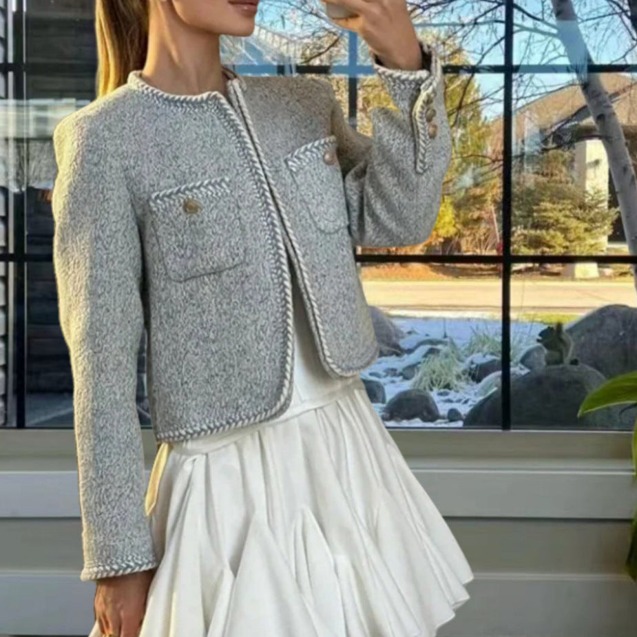 Kvinnor elegant och strukturerad kort jacka Eva Jonsson-Eva Jonsson