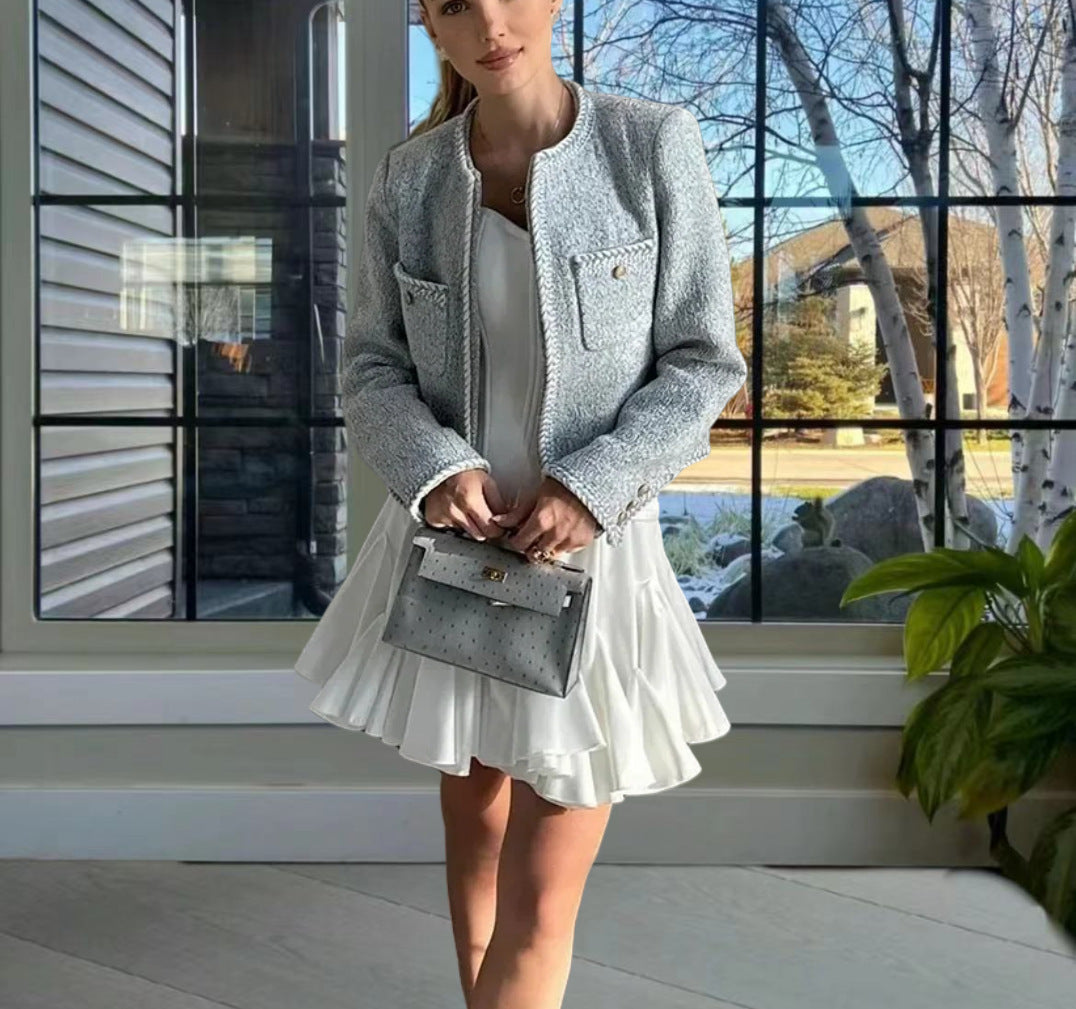 Kvinnor elegant och strukturerad kort jacka Eva Jonsson-Eva Jonsson