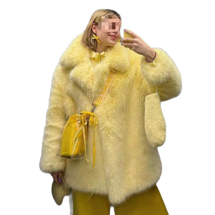 Kvinnor elegant oversized pälsrock Mirla-Eva Jonsson