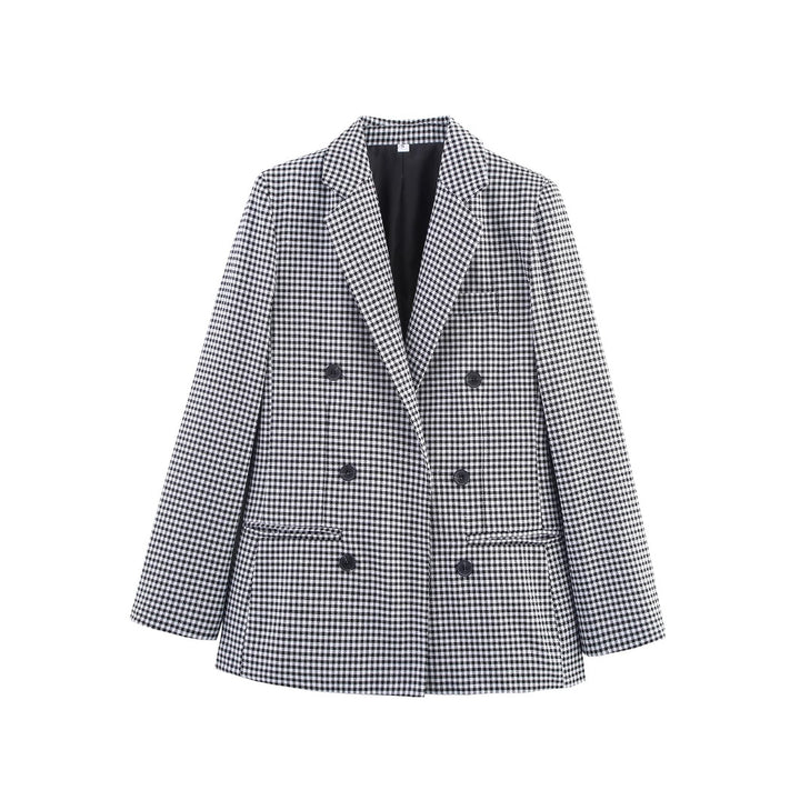 Kvinnor elegant rutig blazer Mirla-Eva Jonsson