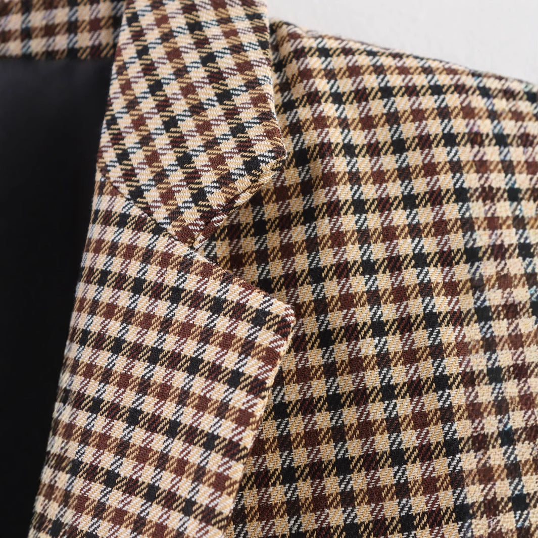 Kvinnor elegant rutig blazer Mirla-Eva Jonsson