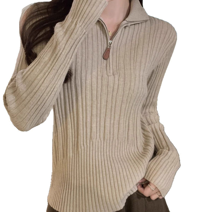 Kvinnor elegant skuren sweatshirt med ståkrage Mirla-Eva Jonsson